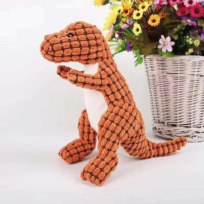 Booteely Dinosaurier Form Hundespielzeug, Mais Wolle Gefüllt - Bild 2
