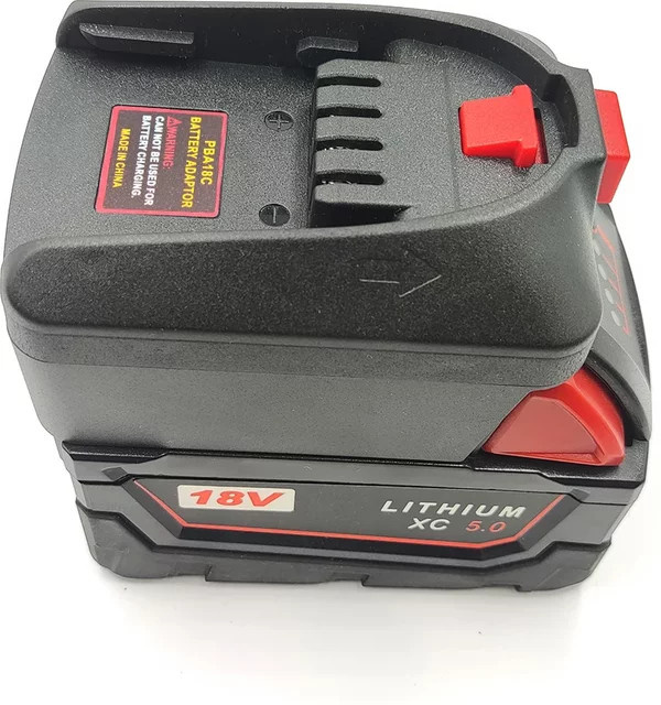 Bosch Akku-Adapter für Milwaukee 18 V Lithium-Akkus zur Nutzung mit Bosch PBA 18 V Lithium-Akkus für Elektrowerkzeuge und Bohrmaschinen - Bild 1