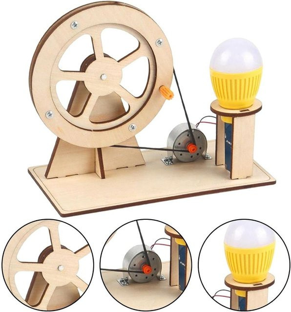 Fashnics Wissenschaftskasten Handkurbelgenerator DIY Bauhandwerks-Set - Bild 1