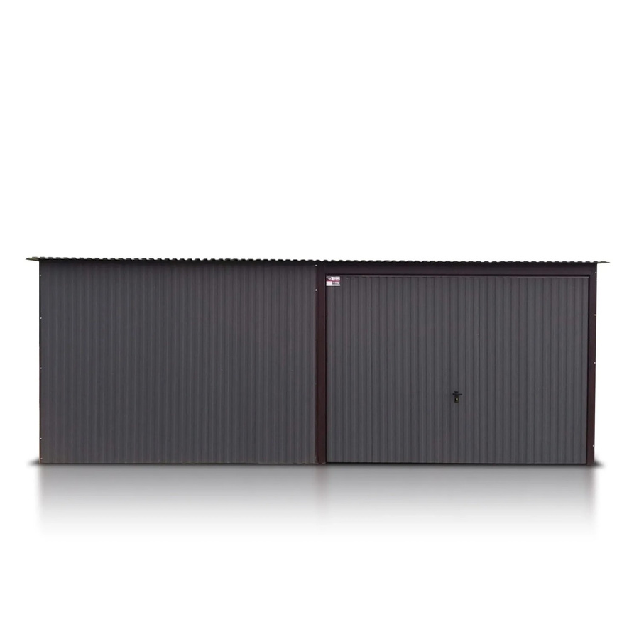 Liderstal Gerätehaus Standard aus Metall mit Pultdach in Graphit, B: 600 cm, T: 500 cm - Bild 2