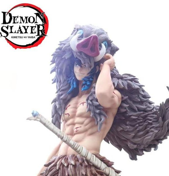 Kidmall Demon Slayer Hashibira Inosuke Figur, PVC Statue, Grau, 1-teiliges Set - Bild 1