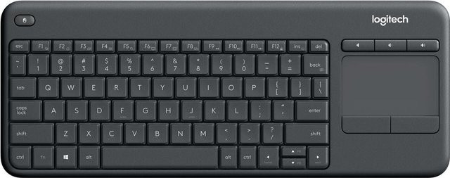 Logitech Wireless Touch Keyboard K400 Plus Tastatur mit Touchpad in Schwarz - Bild 1