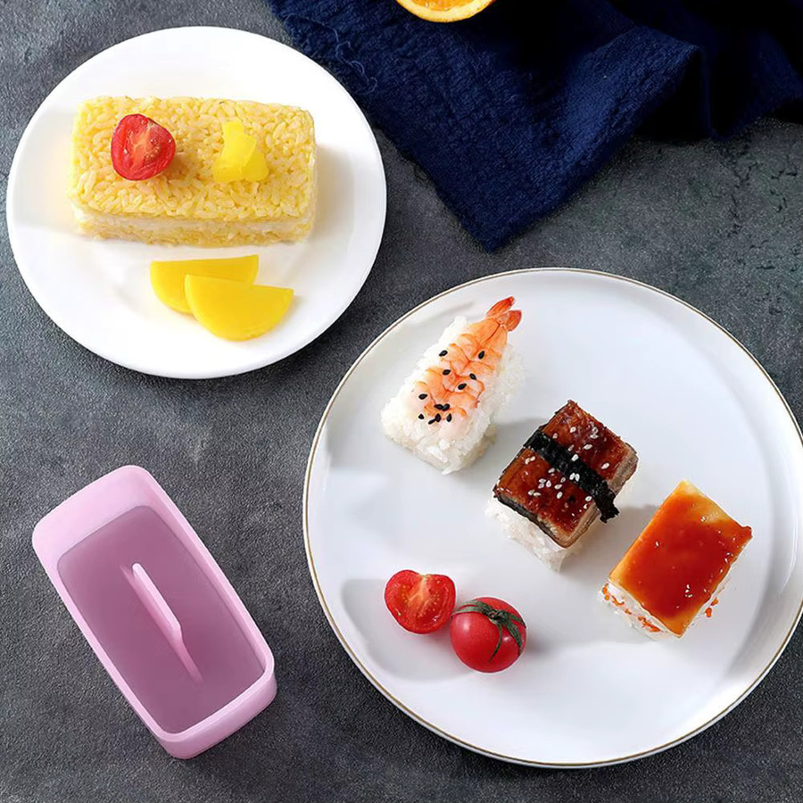 KITPIPI Sushi Form Set Pink, Rechteckige Onigiri Presse aus Kunststoff für Bento und Reisbälle - Bild 6