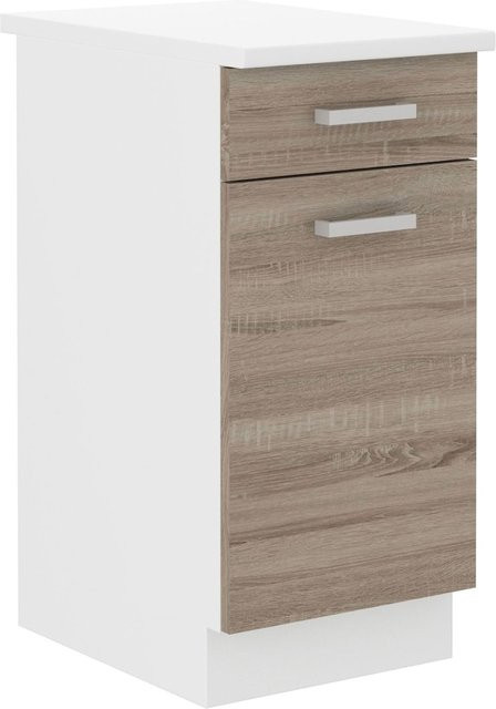 Küchen Unterschrank Dave 240 Eiche Sonoma Trüffel Breite: 40 cm - Bild 1