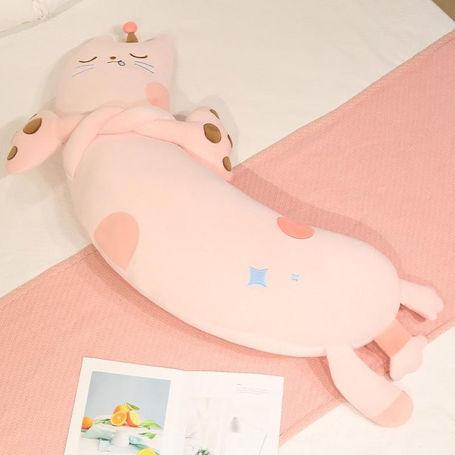Yiran toy Katzen-Stofftier, Kuscheltier, Rosa, 100cm - Bild 1