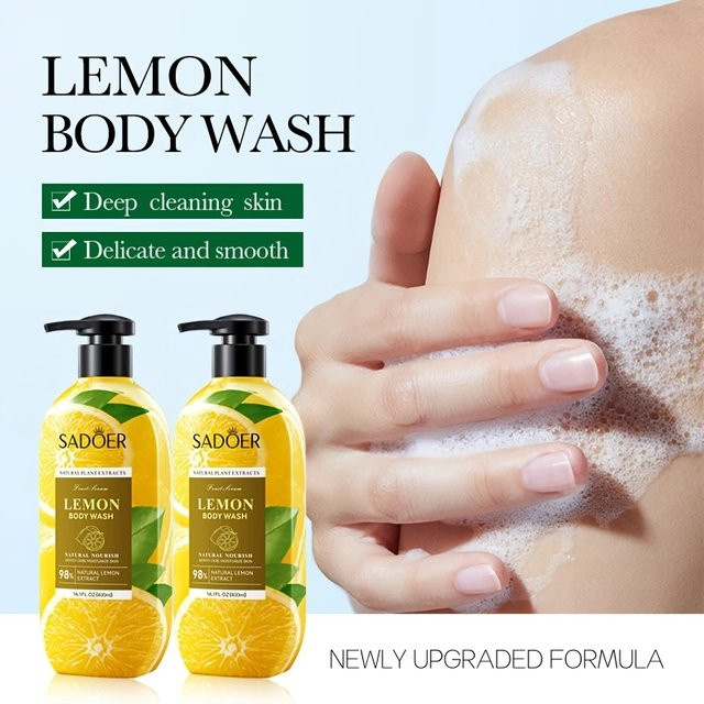 SADOER Duschgel Zitronen, 400 ml, Unisex - Bild 1