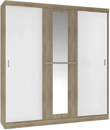 Vente-unique Kleiderschrank Didda mit Schiebetüren in Beige, Breite: 205 cm
