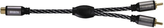 AVINITY Subwoofer-Kabel mit Adapter, Cinch-Kupfer, 2 Cinch-Stecker, schwarz, Länge: 5,0 m - Bild 1