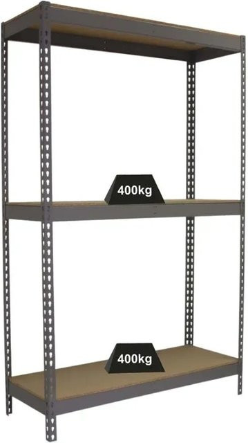 PROREGAL Schwerlastregal Mid Wood Yeti Grau, H x B x T: 150 x 150 x 45 cm - Bild 1