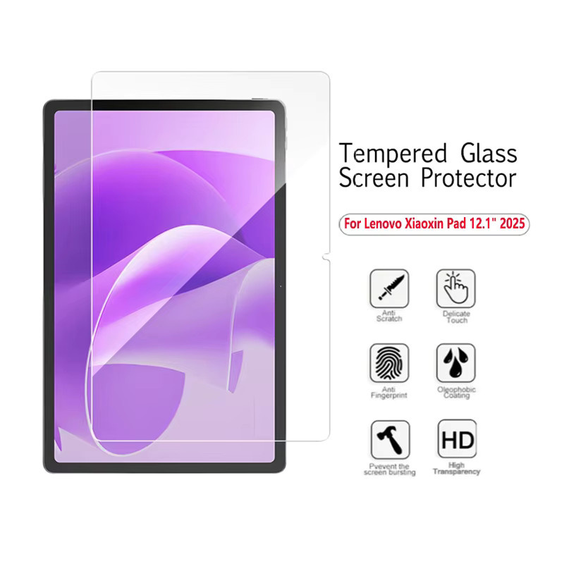 2er-Set Gehärtetes Glas Display Schutzfolie für Lenovo Xiaoxin Pad 12,1 Zoll 2025, Transparent, 9H HD Anti-Scratch Screen Protector für TB365FC - Bild 2