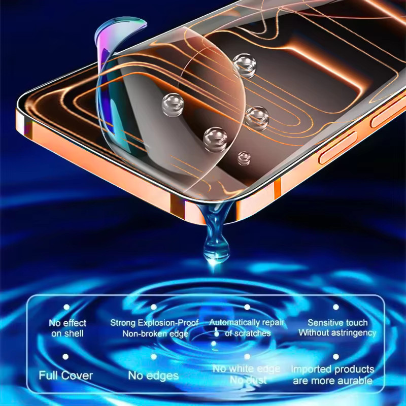 3er-Pack Hydrogel Displayschutz für iPhone 11 bis iPhone 17 Pro Max, vollflächige Schutzfolie, transparent - Bild 5