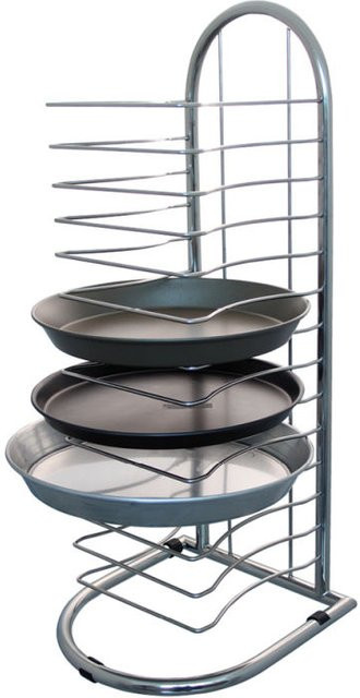 Schneider Blechständer aus Edelstahl in Silber, L: 31 cm, B: 33 cm, H: 77 cm - Bild 1