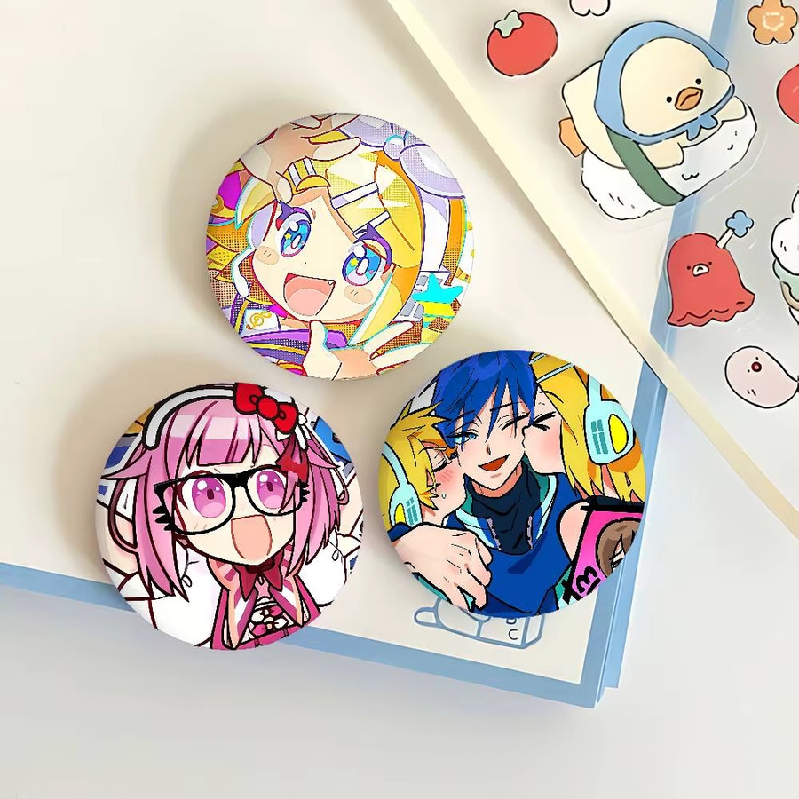 Kayou Anime Project SEKAI Metall-Pin runder Cartoon-Anstecker in Multicolour - Bild 2