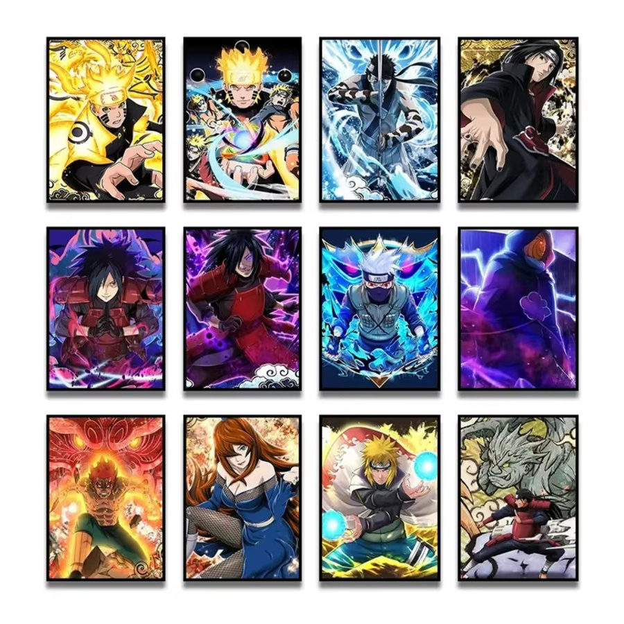 KAYOU Malen nach Zahlen Set Rahmenloses Ölgemälde Japanischer Anime Naruto Uchiha Itachi Sasuke Wandkunst in Multicolour - Bild 2