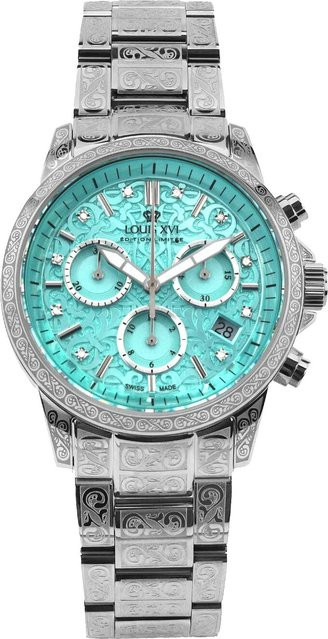 Louis XVI Chronograph, Edelstahl, Quarz, 38 mm, Damen, 10 ATM - Bild 1