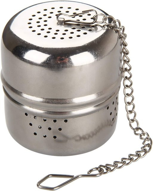 Fackelmann Tee-Ei aus Edelstahl mit Kette und Sieb in Silber, Durchmesser: 4 cm - Bild 1