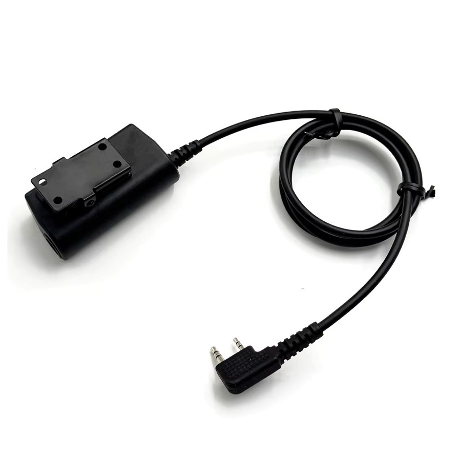 Earmor Taktischer PTT-Kabelstecker Headset-Adapter für Kenwood und Baofeng UV-5R UV-5RE Plus BF-888S Walkie Talkie in Schwarz - Bild 2
