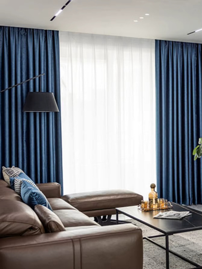 CENTURyMiG Vorhang in Blau, blickdicht und thermoisolierend, modern aus Polyester - Bild 5