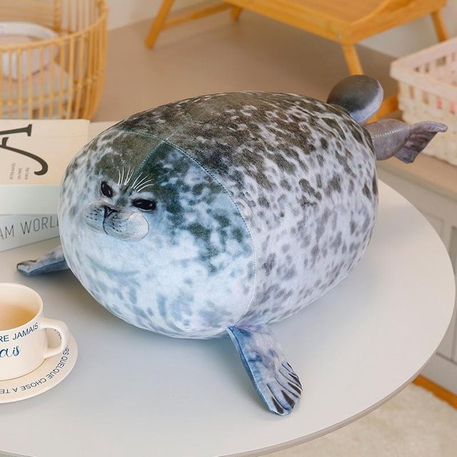 Wütender Blob-Robben-Kissen Seelöwen-Puppe, Plüschtier, 20cm, ab 3 Jahre - Bild 1