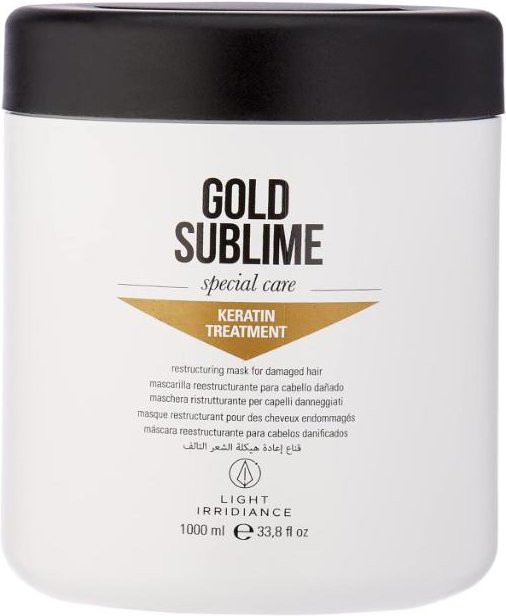 Light Irridiance Gold Sublime Keratin-Behandlungsmaske, 1000 ml, strapaziertes Haar - Bild 1