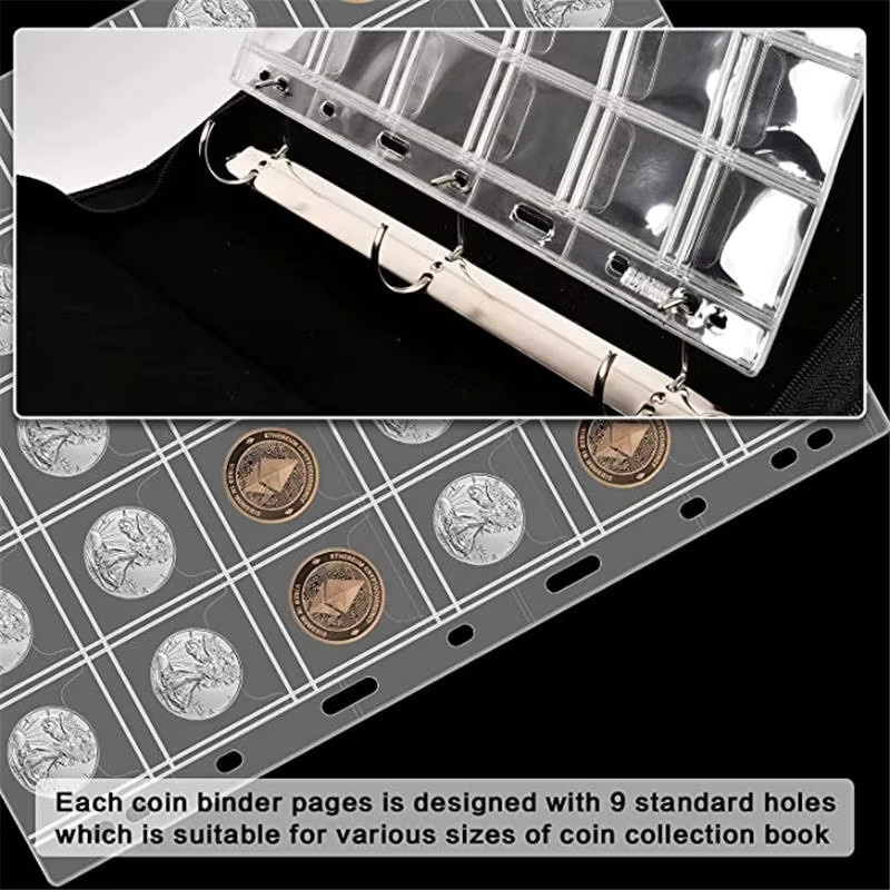 10 Stück transparente Münzalben aus PVC mit 20, 30 oder 42 Taschen für deine Münzsammlung - Bild 4
