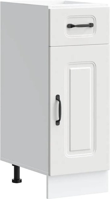 vidaXL Küchenunterschrank Kalmar in Weiß aus Holzwerkstoff mit Türen und Schubladen, B/T/H: 46,0 x 30,0 x 81,5 cm - Bild 1