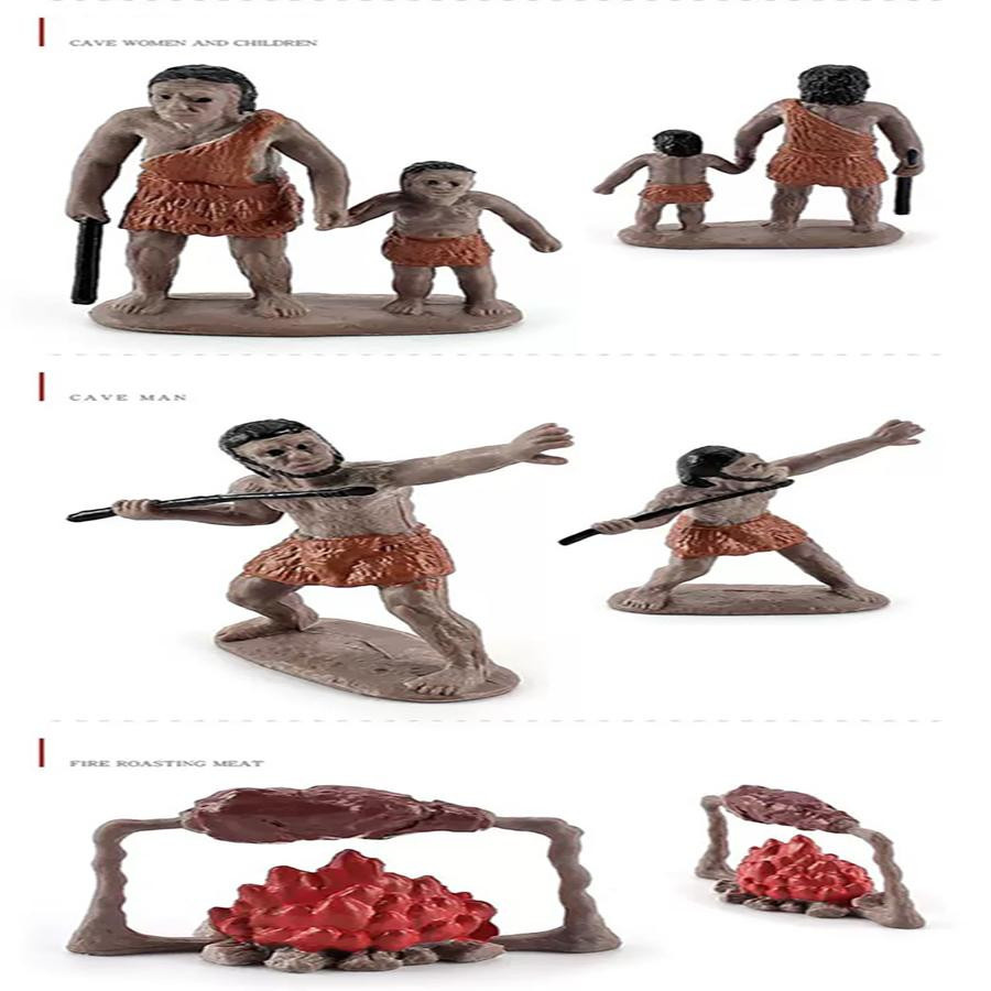 Linyi toy Prähistorisch Menschen 6-teiliges Set weiß - Bild 2