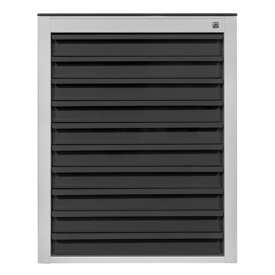 PROREGAL Schubladenschrank Kobra mit 10 Schubladen und Gummiauflage, Farbe: Lichtgrau/Anthrazitgrau, H x B x T: 90 x 71 x 55 cm - Bild 2