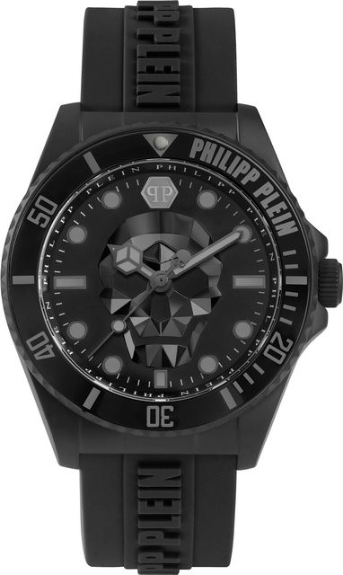 Philipp Plein Herrenuhr, Quarz, Edelstahl, 44 mm, Schwarz, 10 ATM - Bild 1