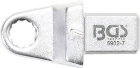 BGS Einsteck-Ringschlüssel aus Chrom-Vanadium in Silber, Größe 7 mm, Aufnahme 9 x 12 mm - Bild 1