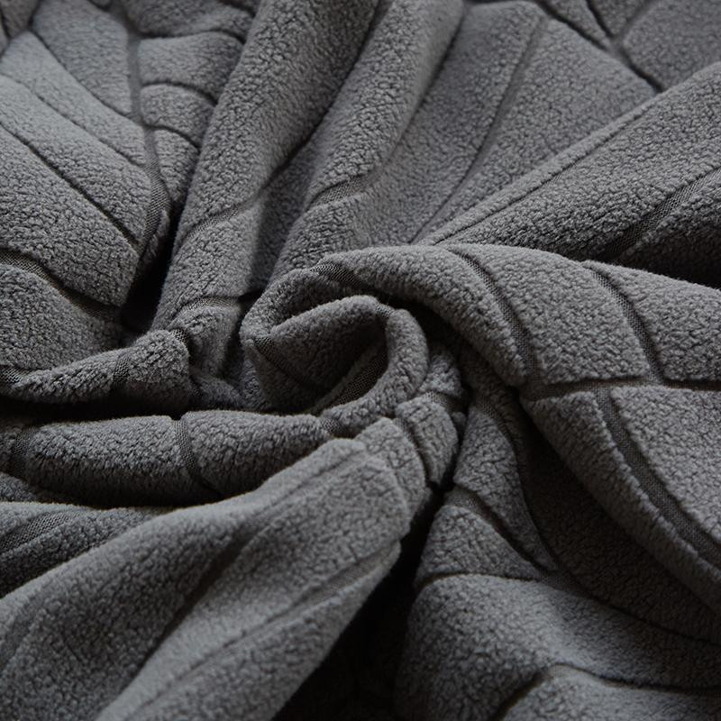 Elastischer Jacquard Ohrensesselbezug in Grau mit Blättermuster für Sessel und Clubsofas - Bild 2