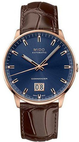 Mido Armbanduhr Automatik, Edelstahl, blaues Zifferblatt, 42 mm, Leder - Bild 1