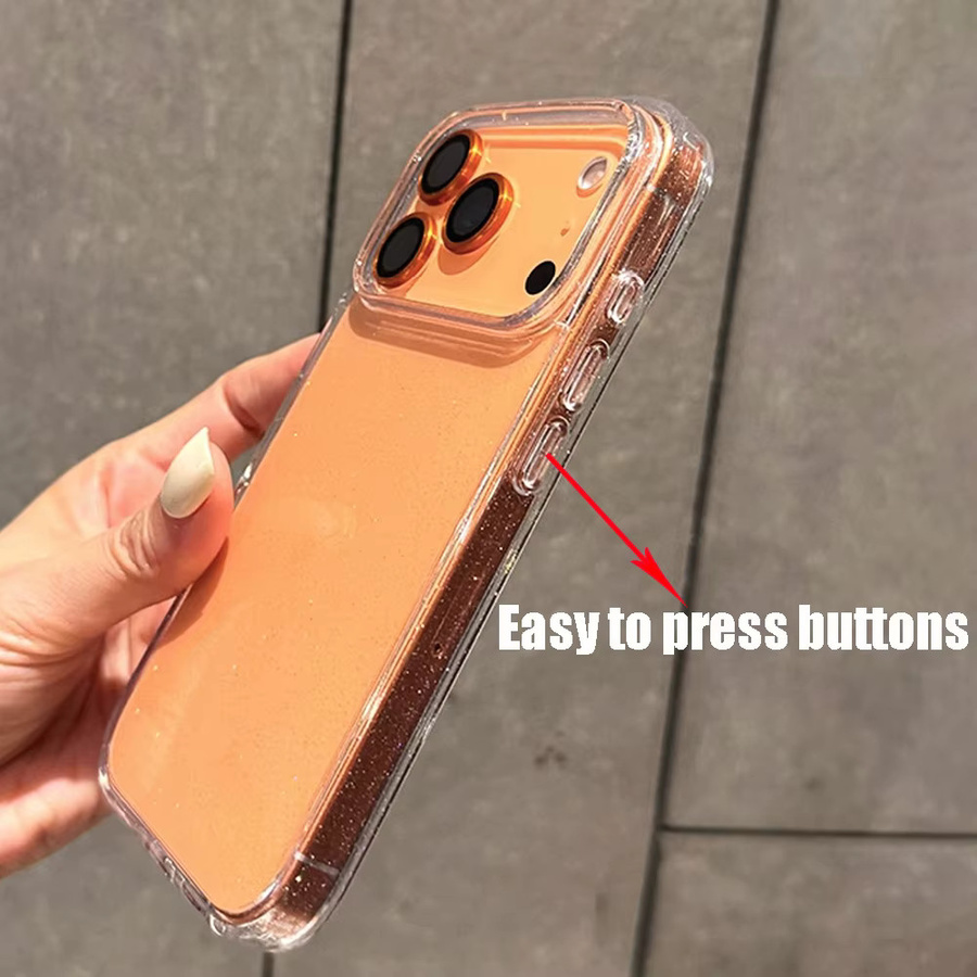 KaiYingF Glitzer Klarsichthülle für iPhone 11 bis 17 Pro Max Plus, Transparente Silikon Hülle mit Bling-Effekt - Bild 2