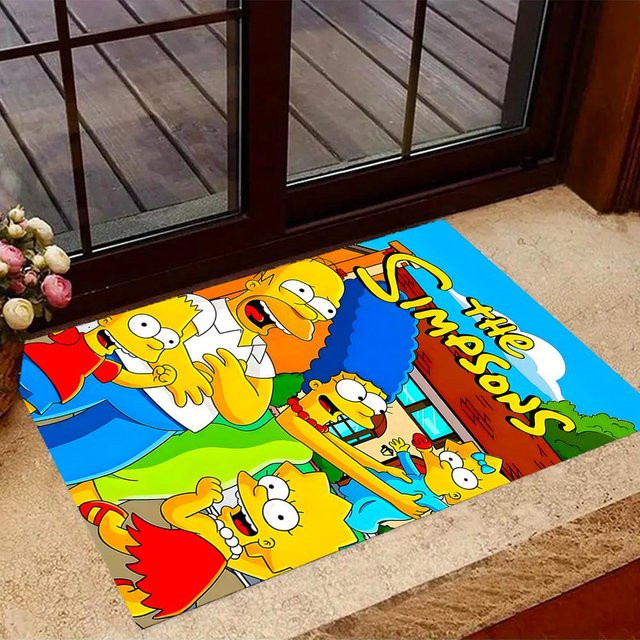 Simpsons GTA VI Mashup Anti-Rutsch-Teppich von NostalgicHub aus Polyester, B/T: 60 x 40 cm, Mehrfarbig - Bild 1