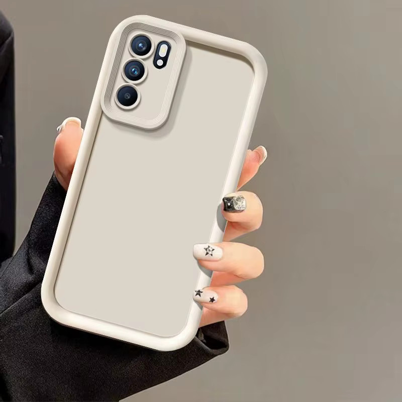 Luxus Candy Matte Soft Cover für OPPO Reno 6 5G CPH2251 in Weiß - Bild 3