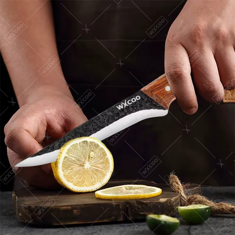 WXCOO Professionelles Küchenmesser aus Edelstahl mit Holzgriff als Mehrzweck-Fleischbeil und Kochmesser zum Schneiden und Entbeinen - Bild 4