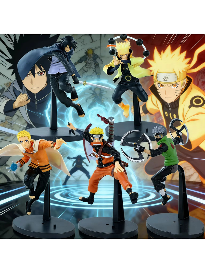 Bandai Naruto Actionfiguren, Sasuke Kakashi Uzumaki Gaara, PVC - Bild 4