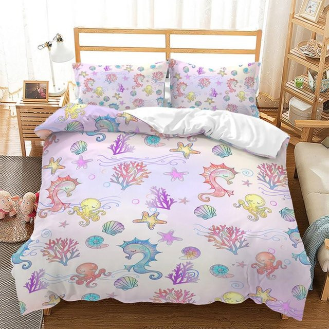 Lodestar Meerjungfrau Bettwäscheset mit Regenbogen-Motiv, Mehrfarbig, Polyester, B/H: 140 x 210 cm - Bild 1
