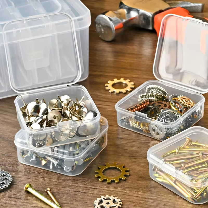 30 Stück transparente Kunststoff-Aufbewahrungsboxen für Zuhause und Büro zur Organisation von Bastelbedarf und Perlen - Bild 6