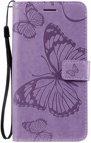 Samsung Flip Brieftasche mit Schmetterlings-Design aus Leder für Galaxy A-Serie in Violett - Bild 1