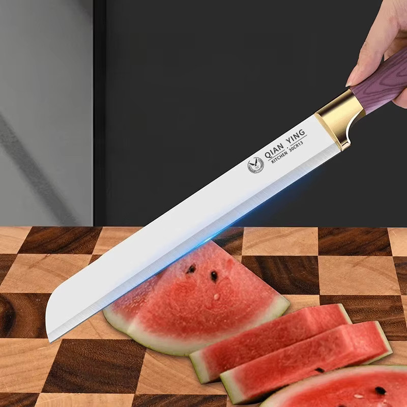 PLYS Chefmesser aus Edelstahl mit Holzgriff in Schwarz und Silber - Bild 2