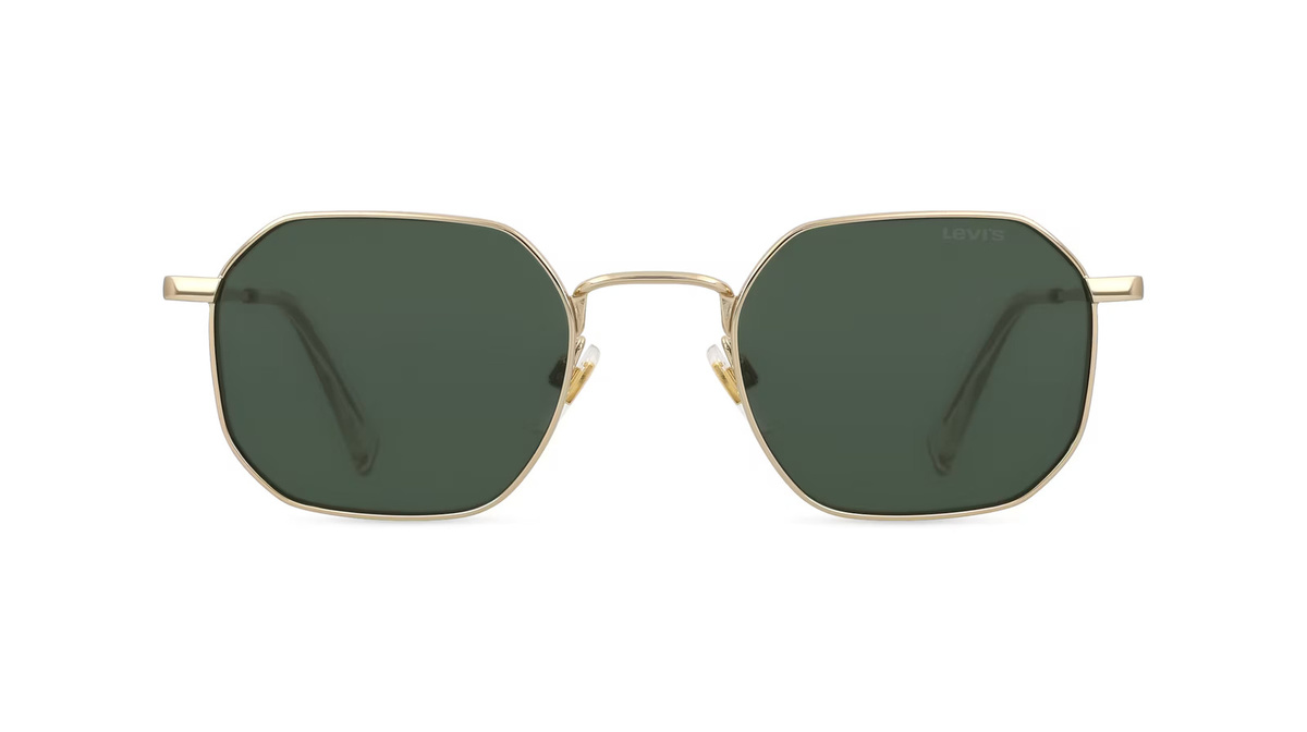 Levi's LV 1035/S Sonnenbrille, Vollrand, Geometrisch, Metall, Unisex, gold - Bild 1