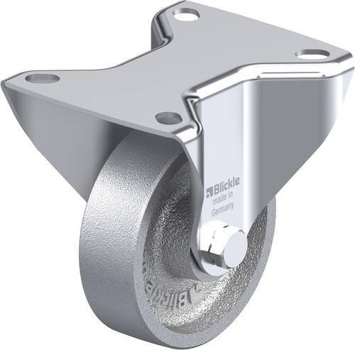 Blickle BI-G 80G Bockrolle in Silber aus Stahl mit 80 mm Rad-Durchmesser und 250 kg Tragfähigkeit - Bild 1