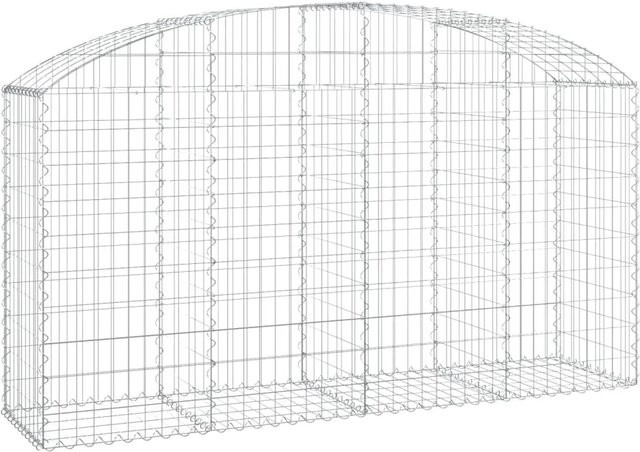 vidaXL Gabione mit Hochbogen aus Eisen, B/T/H: 200 x 50 x 100/120 cm - Bild 1