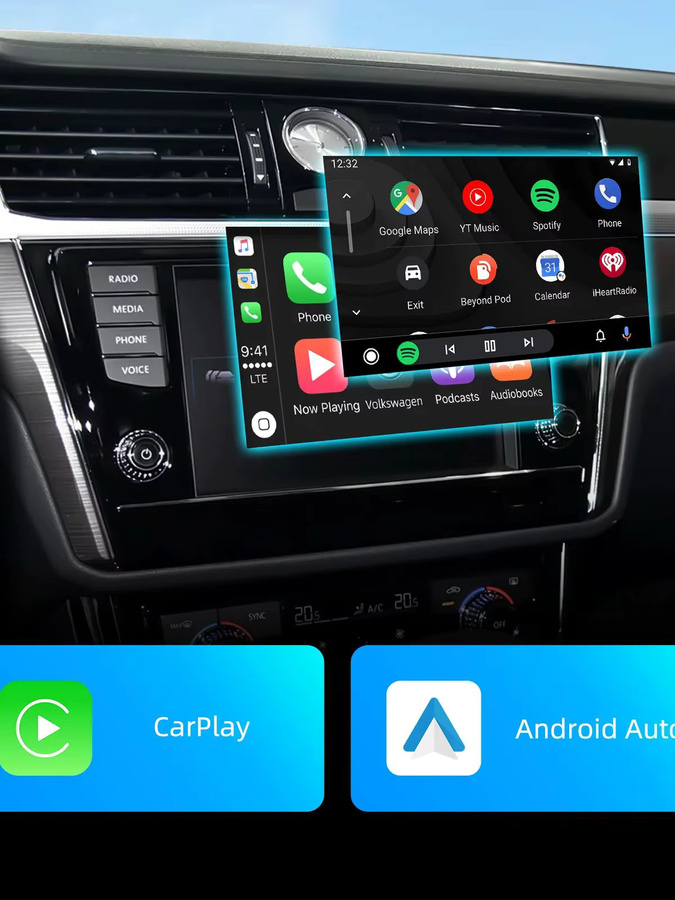 LEXXSON CarPlay und Android Auto Upgrade Decoder Box Interface Kit für VW MIB2 Plattform Golf 7, Tiguan, Lamando, Magotan und Phideon - Bild 4