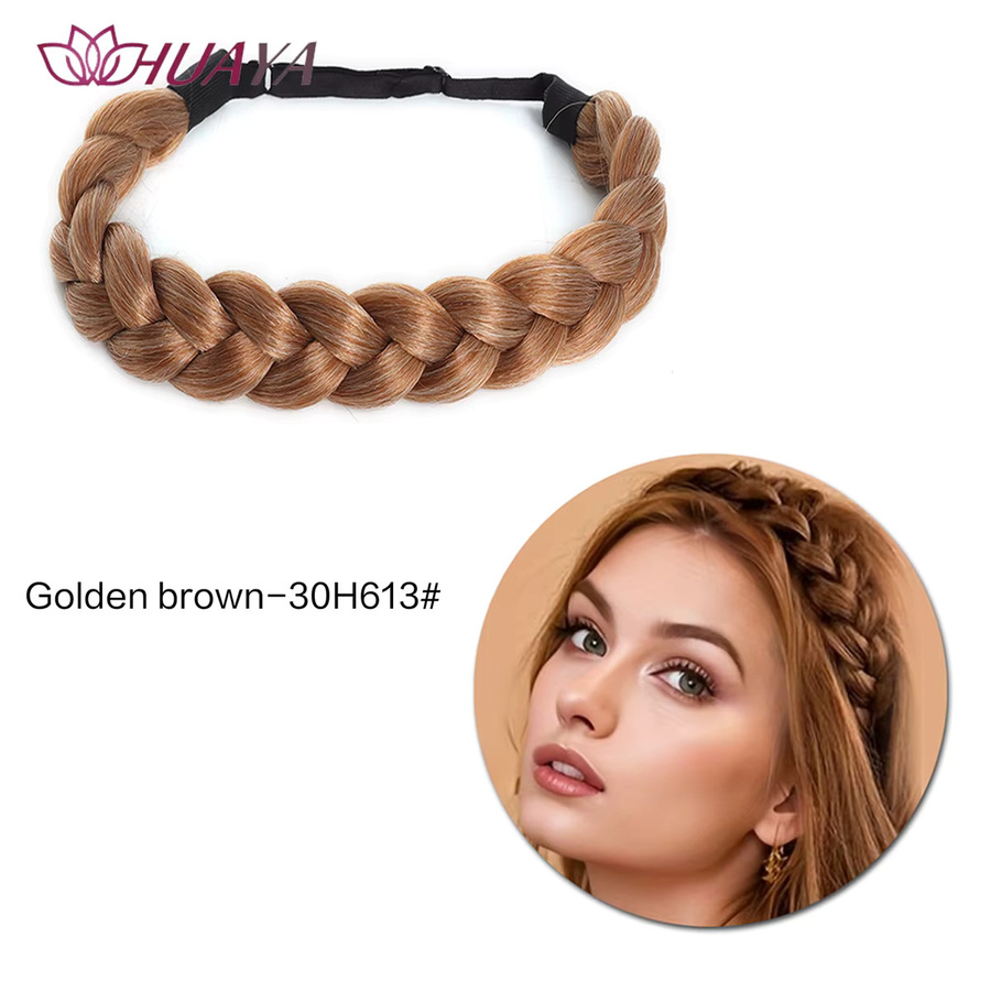 Geflochtenes Stirnband aus synthetischem Haar, blond und braun, für Kinder und Mädchen - Bild 4