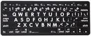 LogicKeyboard Largeprint Mini kabellose Bluetooth Tastatur QWERTZ Deutsch Weiß auf Schwarz - Bild 1