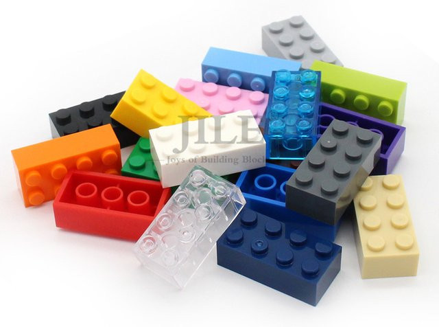 Jile Creative Brick 2x4 3001 Basics, Bausteine, 100-teiliges Set, Bunt / Mehrfarbig, Weiß - Bild 1