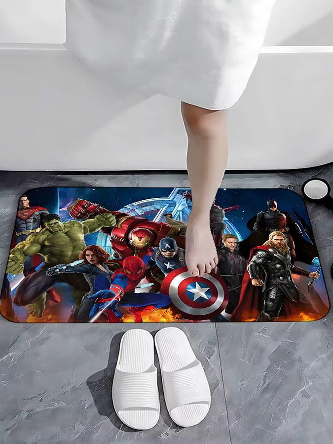 Beast Kingdom The Avengers Fußmatte, rutschfeste Motivmatte aus Polyester, Mehrfarbig, B: 60,0 cm, T: 40,0 cm - Bild 6