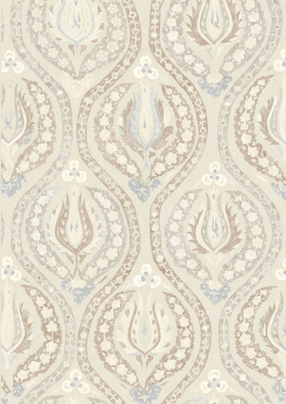 Lewis & Wood Tapete Benaki in Blue Mink mit floralem und orientalischem Design, Vlies-Tapete, Breite: 134 cm - Bild 2